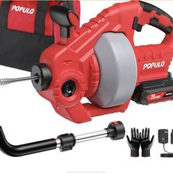 20v Portable drain Snake 25 Feet Brand New