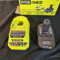 RYOBI ONE+ 18V Lithium-Ion 2.0 Ah Compact Battery and Charger Starter Kit