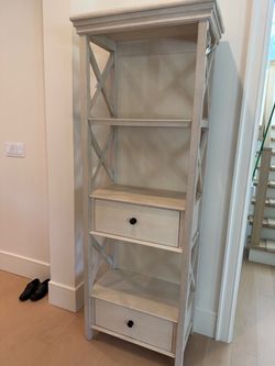 Tall White Wood Bookcase with Drawers Ashley furniture