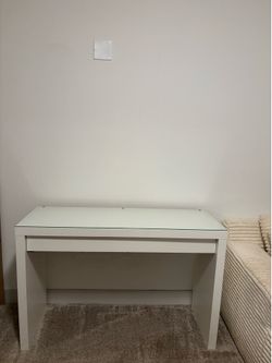 MALM IKEA Glass Top Table