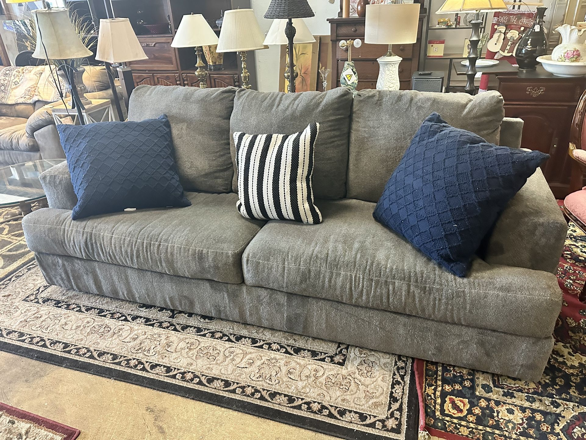 8ft Gray Sofa