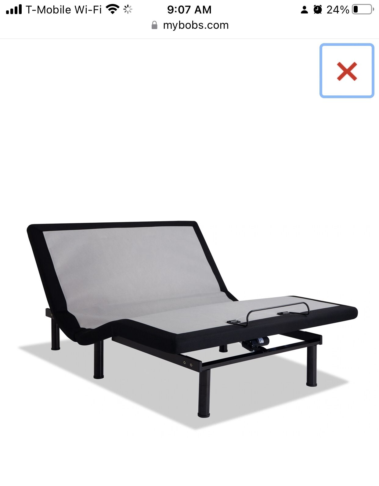 Adjustable Bed Base Head AND Foot, King, NIB - brand new - Bob’s Furniture