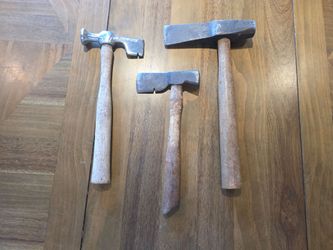 Vintage Hammer Axe Tools Set Of 3 Cross Peen Drywall Roofing Hatchet
