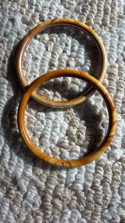 Vintage Earth Tone Lucite Bangle Bracelet
