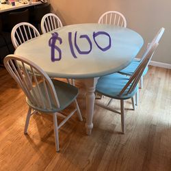 Solid Wood Dining Table + 6 Chairs