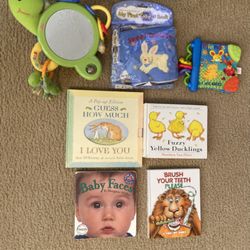 Vintage Fisher-Price Link-A-Doos Soft Tummy Time Turtle Mirror and Flap & Sensory Books