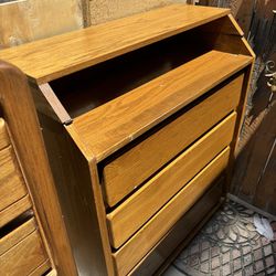 Four Drawers Desk Dresser 100 Percent Wood 