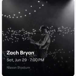 Zach Bryan Tickets Nashville TN  Saturday June 29th.