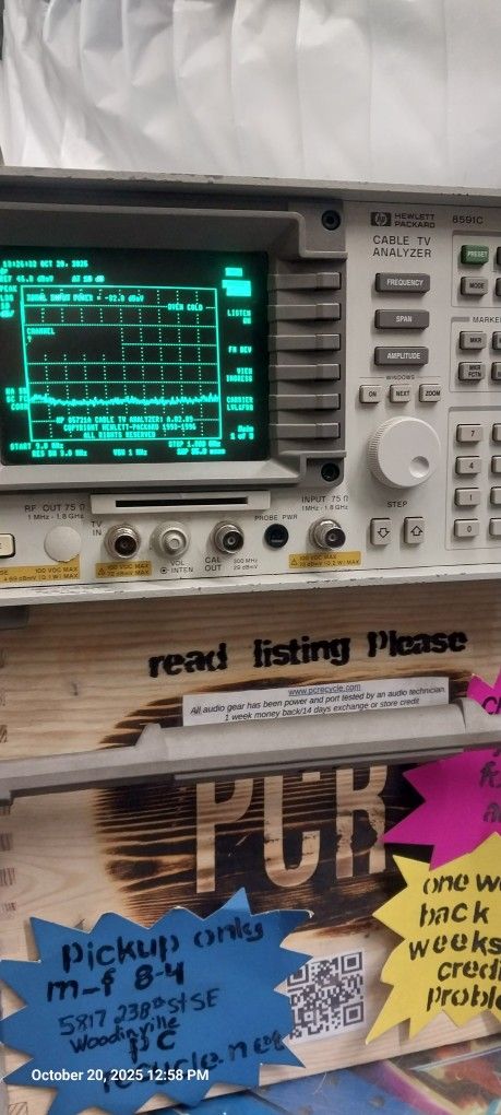 HP Cable TV Analyzer Vintage 8591c
