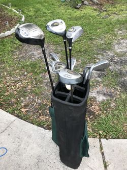 Set of golf clubs