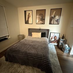 queen size bed & frame