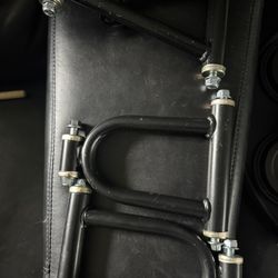 front suspension control arms (also known as A-arms or swing arms) for a DIY project, likely for an ATV, quad bike, buggy, or go-kart.