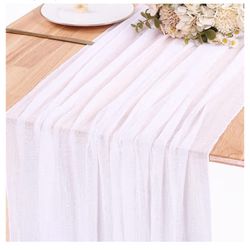White  Cheesecloth Runner