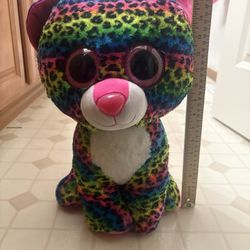 TY Dotty Multicolored Leopard 16in Stuffed Toy