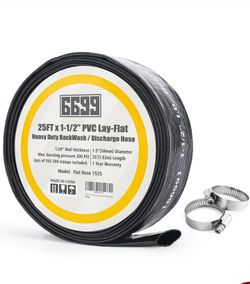 6699 DISCHARGE HOSE 1-1/2 " X 25-FOOT SUBMERSIBLE HOSE WITH 2 PCS CLAMPS