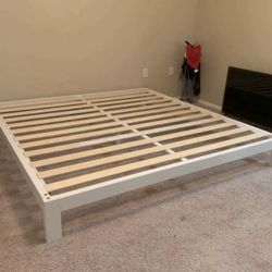 White Queen Sized Bed Frame 