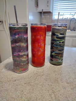 Custom Made Tumblers.  New, RED ONE SOLD