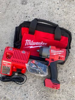 Milwaukee M18 FUEL 18V Lithium-Ion Brushless Cordless 1/2 in. High Torque Impact Wrench w/ Friction Ring Kit w/ 1x 5.0 Ah Battery & Bag  $299 New