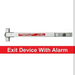 Dynasty Hardware Commercial Door Push Bar Panic Exit Device with Alarm Sprayed Aluminum 