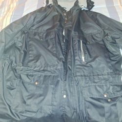 BOULDER CREEK 5XL BLACK HOODIE COAT ,REAL WARM. $40. FIRM PRICE 