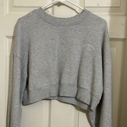 Grey Cropped "Los Angeles" Crewneck- Women's Small