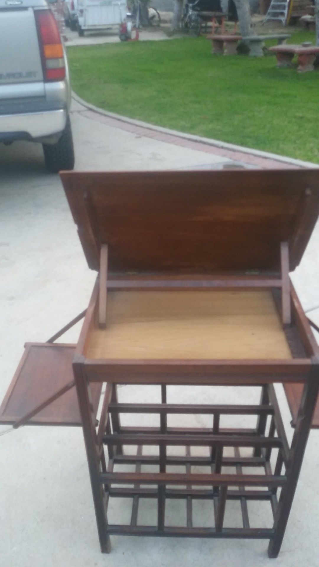 Antique knitting desk