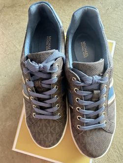 Michael Kors MK Poppy Logo Stripe Lace Up Sneaker