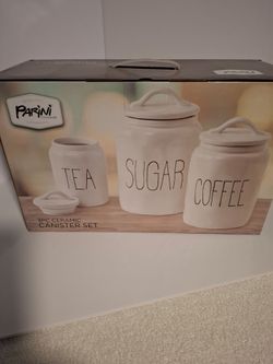 Paring 3pc Canister Set, white