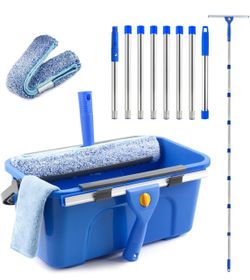 10Ft Professional Window Cleaning Kit with Bucket for Home & Commercial