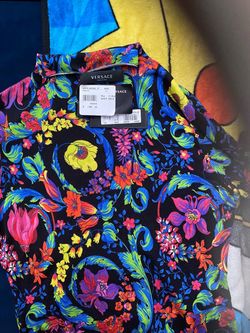 Versace Floral Print Top with Tags