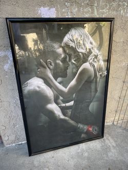Southpaw Poster In Glass Display Frame.