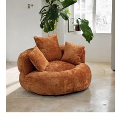 Boneless Couch, Oversized Bubble Couch, Chenille Bean Bag Sofa, Lazy Chair for Bedroom & Living Room, Single Gaming Chair, Sofa Cama para Sala, No Ins