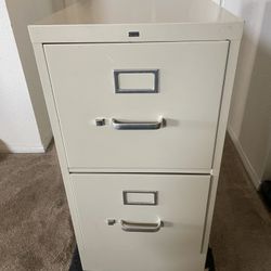 2-Drawer Metal File Cabinet Beige 