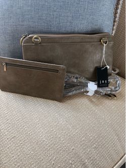 Joy Susan grey crossbody/ clutch with wallet- new with tags