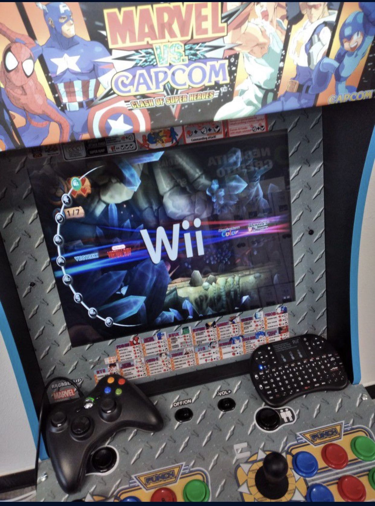 Arcade Cabinet Custom 10000 + Games 60 Console Brand New With Led Marquee And Led Control Pannel .Pc & Keyboard And 1 Controller
