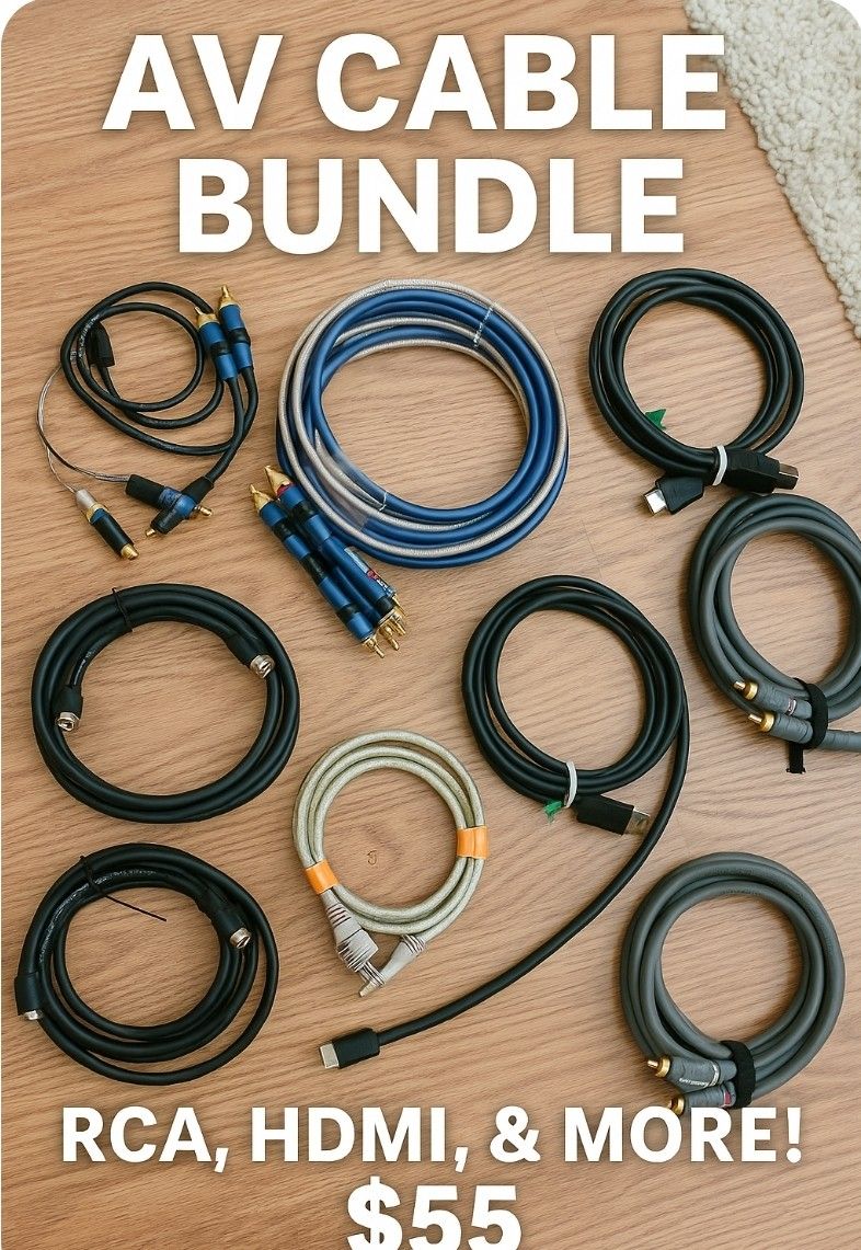 AV Cable Bundle β RCA, HDMI, BNC, Component, Byte Research β Audio Video