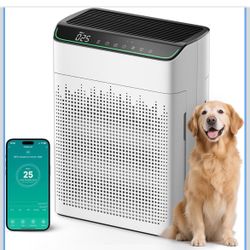 Air Purifiers for Home Large Room Up to 1690 ft² Double-sided Air Inlet Smart WiFi Alexa Compatible PM 2.5 Air Quality Monitor for Smoke and Odor 23dB