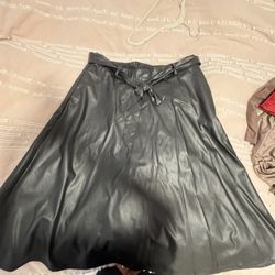 Black Pleather Skirt