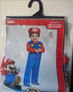 Super Mario Costume Halloween Baby Toddler 12M-18M