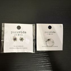 Puravida Mood Ring And Earrings New 