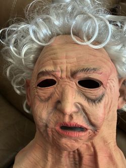 Old lady rubber mask