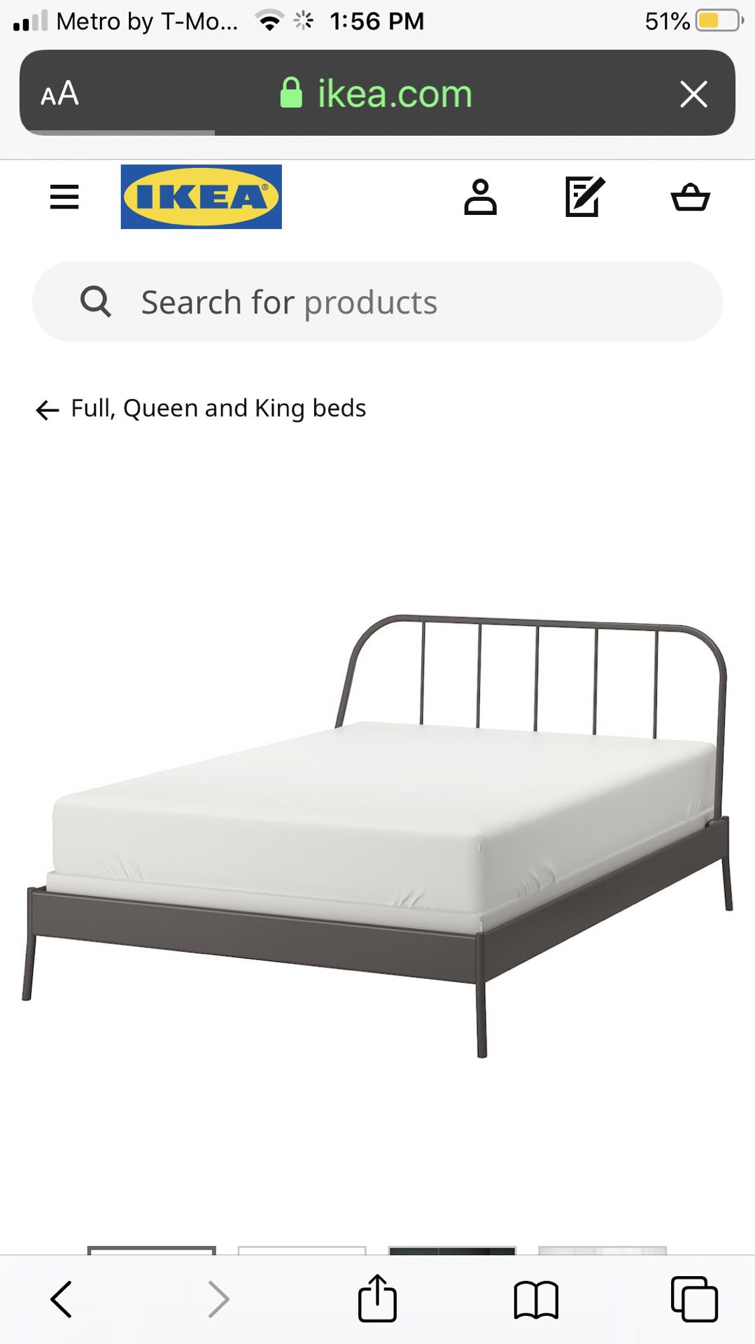 IKEA metal bed frame
