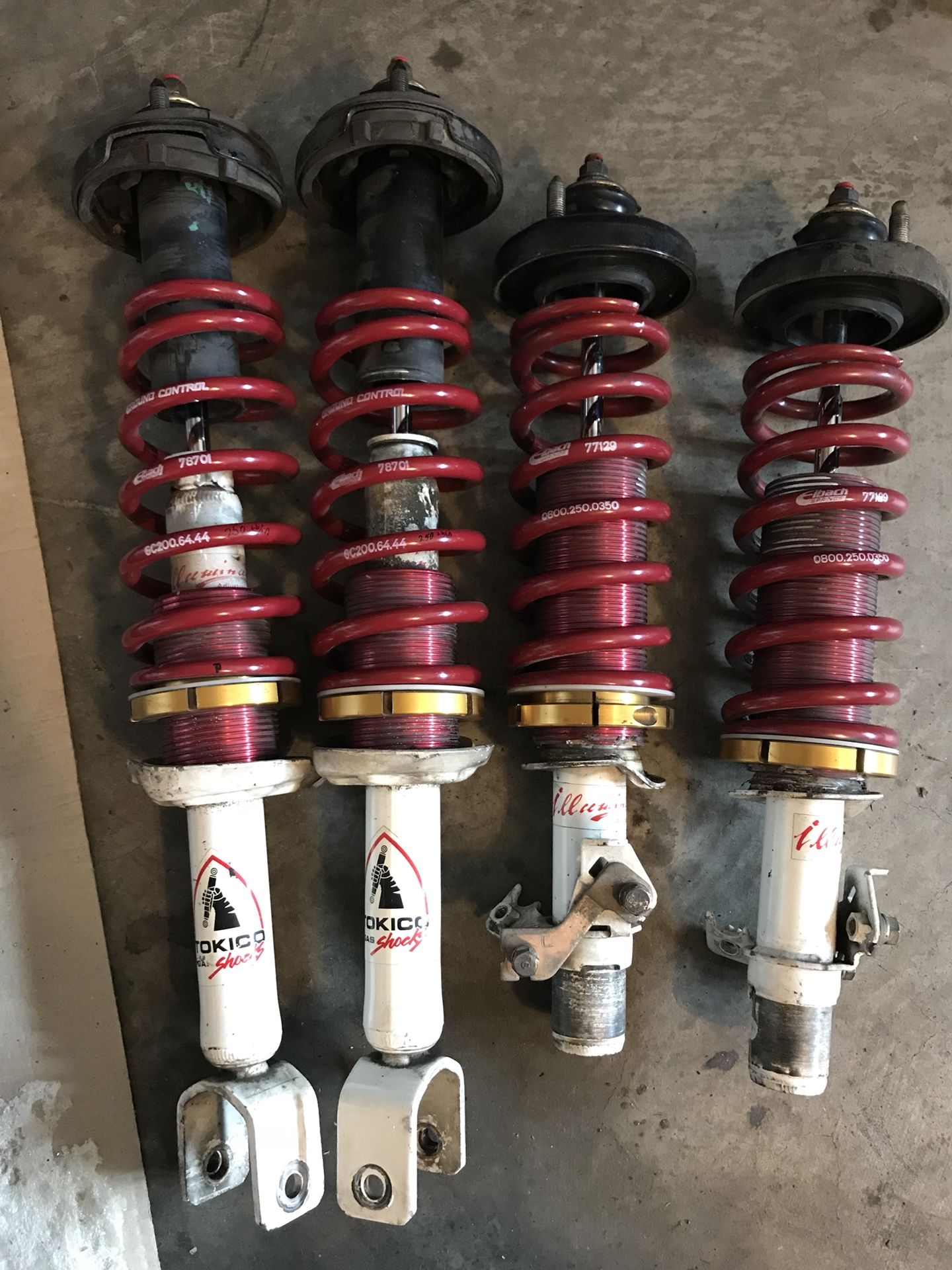 90-93 integra 5 Way Adjustable Tokico Illuminas With Ground Control Coilovers