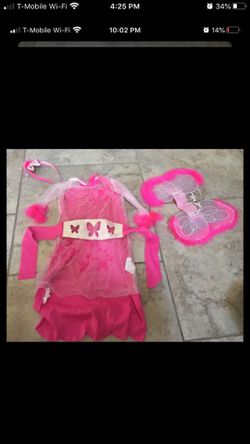 Girls butterfly costume size 3-5 years old