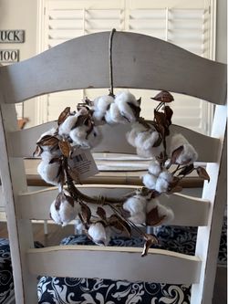 Farmhouse cotton wreath