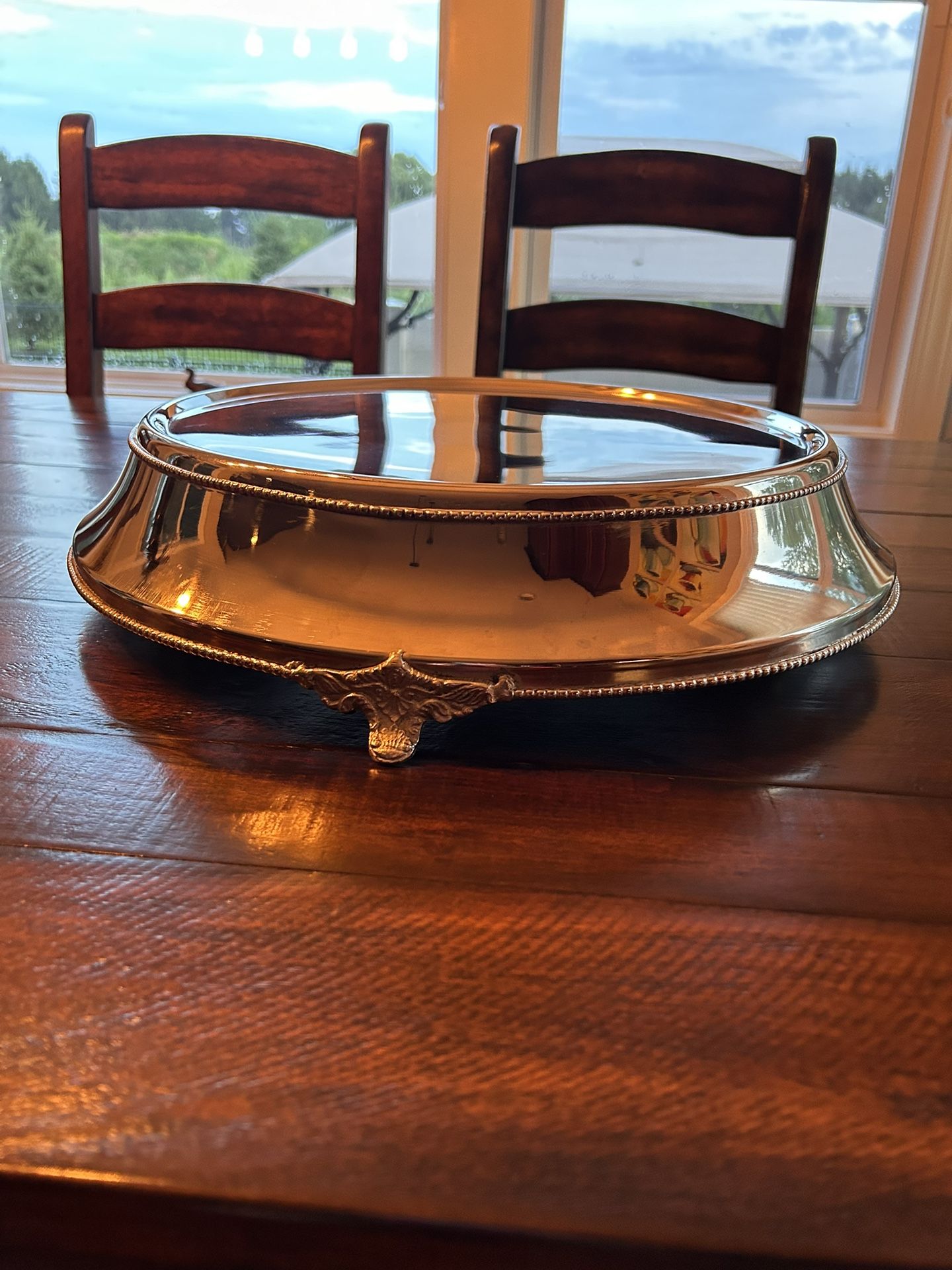 Silver Valetto Stainless Steel Cake Stand