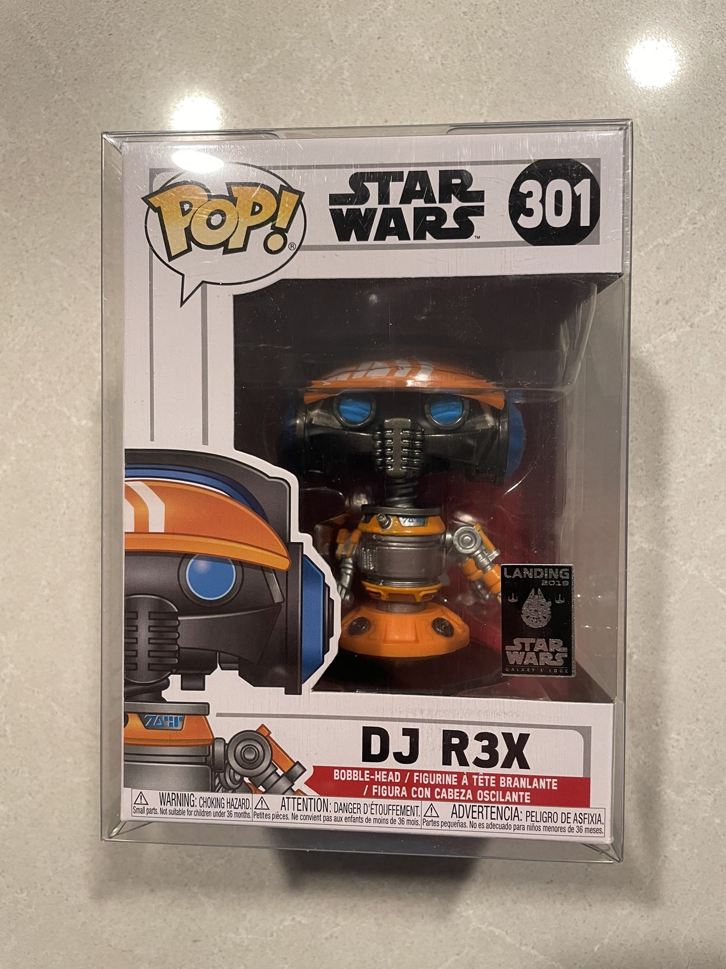 DJ R3X Funko Pop *MINT* Galaxy’s Edge Exclusive Droids Star Wars 301 with protector Jedi REX
