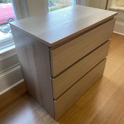 3-Drawer Dresser in Oak  (IKEA STORKLINTA)