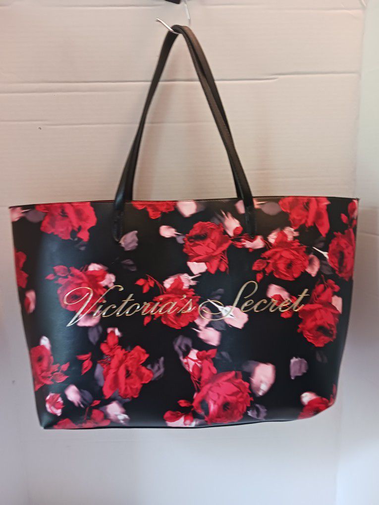 Victoria's Secret Limited Edition 2019 Large Red Floral Rose Tote