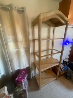 Tall Wood kitchen hutch.  with Arched Top